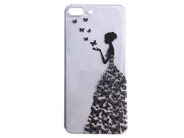 Чехол Yotrix ArtCase для Apple iPhone 7/8 plus (Butterflies Girl, гелевый)