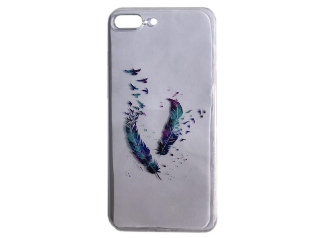 Чехол Yotrix ArtCase для Apple iPhone 7/8 plus (Feathers, гелевый)