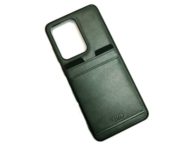 Чехол HDD Luxury Card Slot Case для Samsung Galaxy Note 20 (темно-зеленый, кожаный)