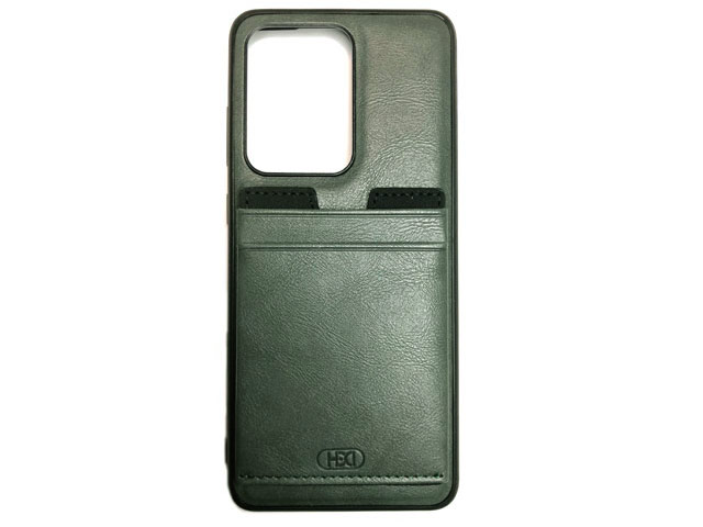 Чехол HDD Luxury Card Slot Case для Samsung Galaxy Note 20 (темно-зеленый, кожаный)
