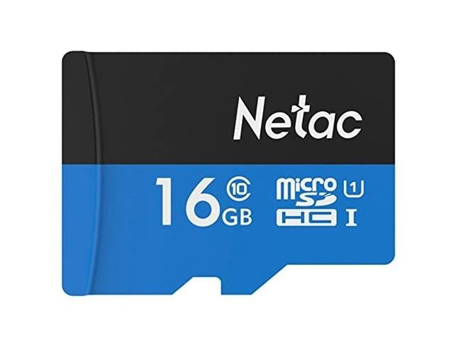 Флеш-карта Netac Memory Card microSD (16Gb, microSD, Class 10 U1, SD-адаптер)