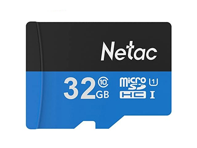 Флеш-карта Netac Memory Card microSD (32Gb, microSD, Class 10 U1, SD-адаптер)