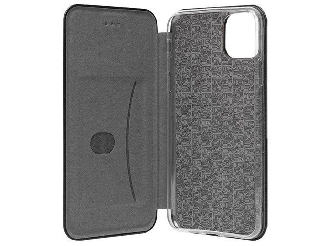 Чехол Yotrix FolioCase Plain для Apple iPhone 12 mini (черный, кожаный)