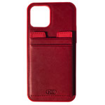 Чехол HDD Luxury Card Slot Case для Apple iPhone 12 mini (красный, кожаный)