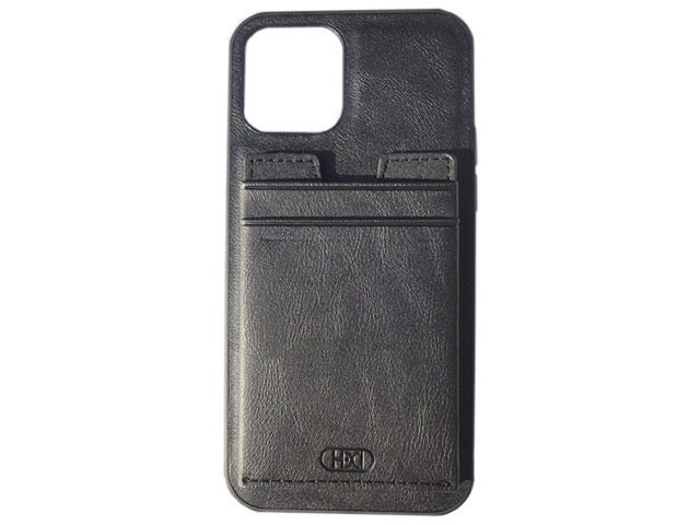 Чехол HDD Luxury Card Slot Case для Apple iPhone 12/12 pro (черный, кожаный)