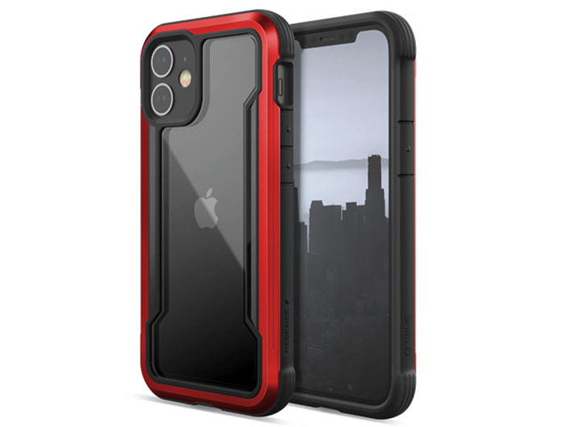 Чехол X-doria Defense Shield для Apple iPhone 12 mini (красный, маталлический)
