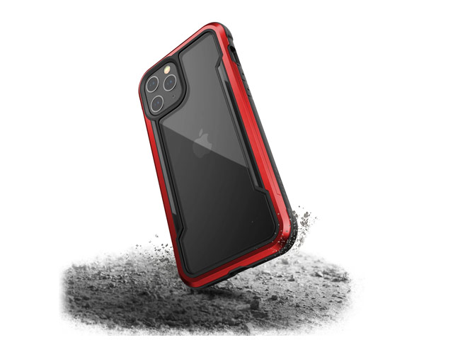 Чехол X-doria Defense Shield для Apple iPhone 12 pro max (красный, маталлический)