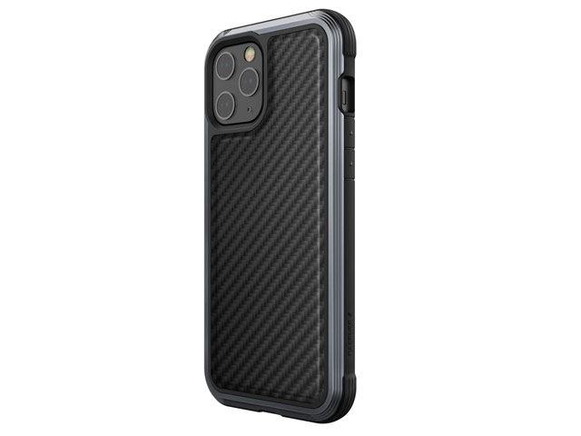 Чехол X-doria Defense Lux для Apple iPhone 12/12 pro (Black Carbon, маталлический)