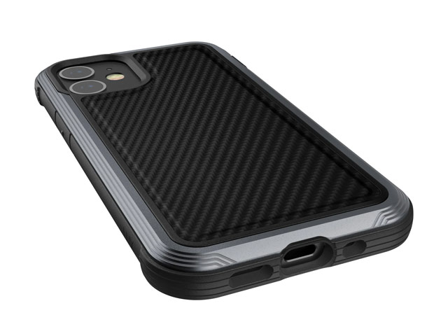 Чехол X-doria Defense Lux для Apple iPhone 12 mini (Black Carbon, маталлический)