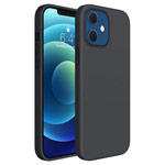 Чехол Yotrix LiquidSilicone для Apple iPhone 12 mini (черный, гелевый)