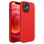 Чехол Yotrix LiquidSilicone для Apple iPhone 12 mini (красный, гелевый)