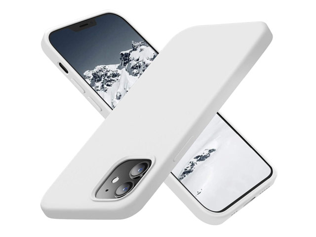 Чехол Yotrix LiquidSilicone для Apple iPhone 12 mini (белый, гелевый)