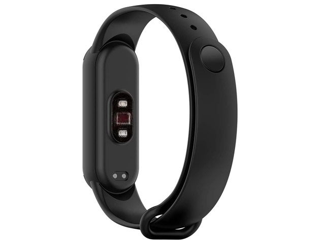 Ремешок для браслета Xiaomi Mi Band 5 (черный, силиконовый)