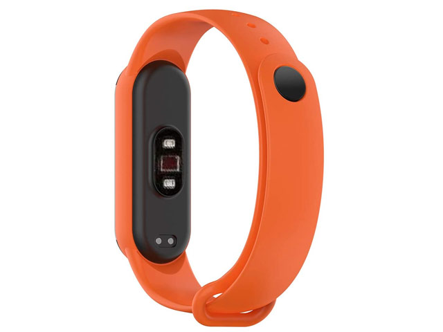 Ремешок для браслета Xiaomi Mi Band 5 (оранжевый, силиконовый)