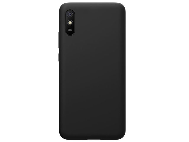 Чехол Yotrix LiquidSilicone для Xiaomi Redmi 9A (черный, гелевый)