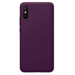 Чехол Yotrix LiquidSilicone для Xiaomi Redmi 9A (фиолетовый, гелевый)