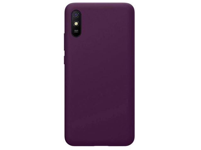 Чехол Yotrix LiquidSilicone для Xiaomi Redmi 9A (фиолетовый, гелевый)