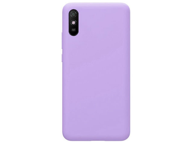 Чехол Yotrix LiquidSilicone для Xiaomi Redmi 9A (сиреневый, гелевый)