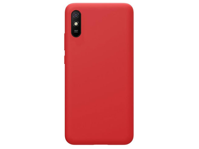 Чехол Yotrix LiquidSilicone для Xiaomi Redmi 9A (красный, гелевый)