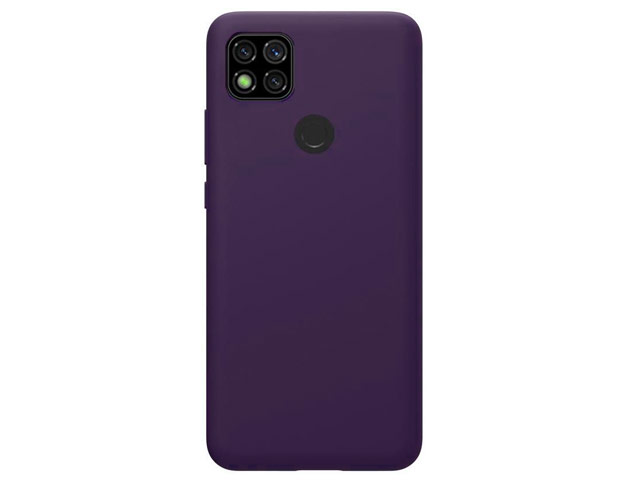 Чехол Yotrix LiquidSilicone для Xiaomi Redmi 9C (фиолетовый, гелевый)