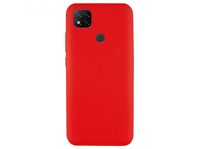 Чехол Yotrix LiquidSilicone для Xiaomi Redmi 9C (красный, гелевый)