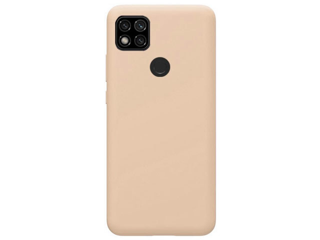 Чехол Yotrix LiquidSilicone для Xiaomi Redmi 9C (бежевый, гелевый)