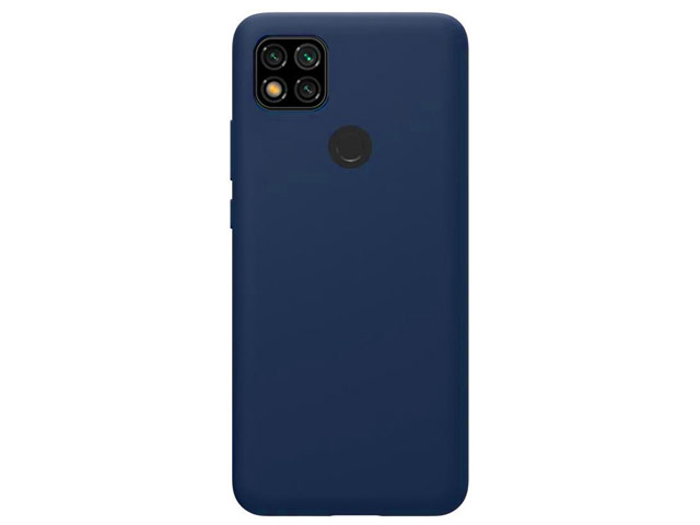 Чехол Yotrix LiquidSilicone для Xiaomi Redmi 9C (темно-синий, гелевый)