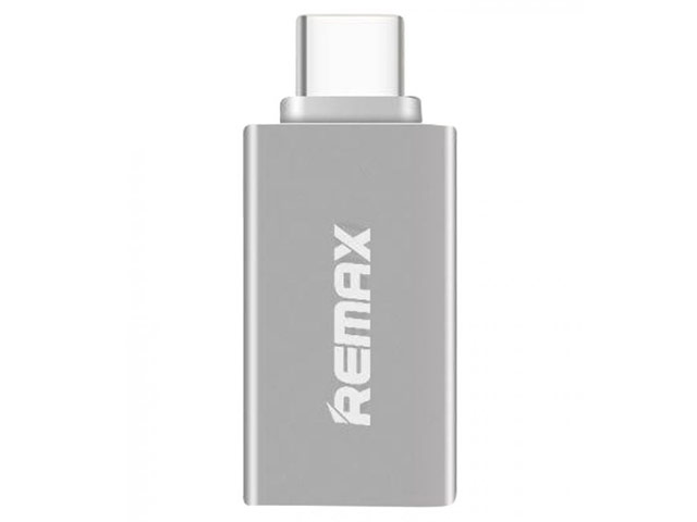 Адаптер Remax OTG-TYPE-C универсальный (USB Type C, USB 3.0, серебристый)