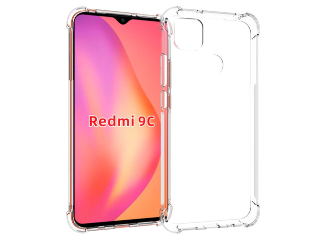 Чехол Yotrix Shockproof TPU для Xiaomi Redmi 9C (прозрачный, гелевый)