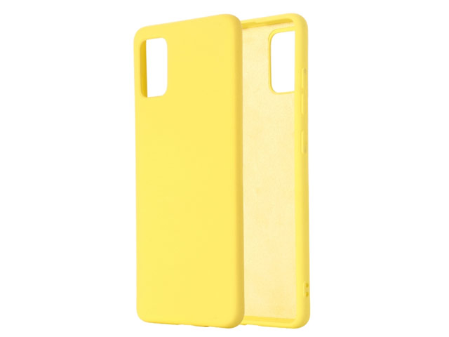 Чехол Yotrix LiquidSilicone для Samsung Galaxy S10 lite (желтый, гелевый)