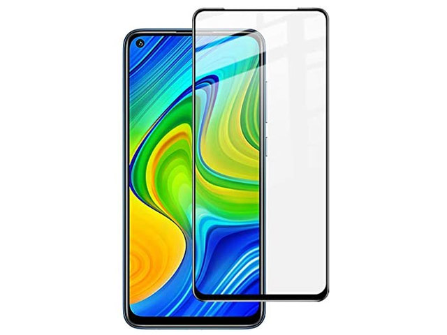 Защитное стекло Yotrix 3D Shockproof Glass Protector для Xiaomi Redmi Note 9 (черное)