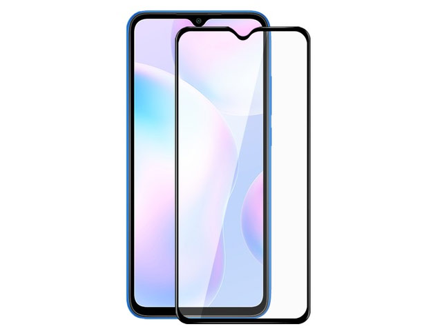 Защитное стекло Yotrix 3D Shockproof Glass Protector для Xiaomi Redmi 9A (черное)