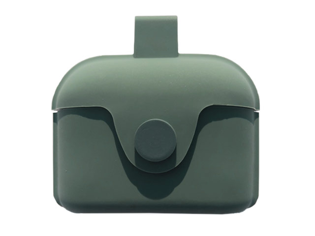 Чехол Synapse Silicone Bag case для Apple AirPods pro (темно-зеленый, силиконовый)