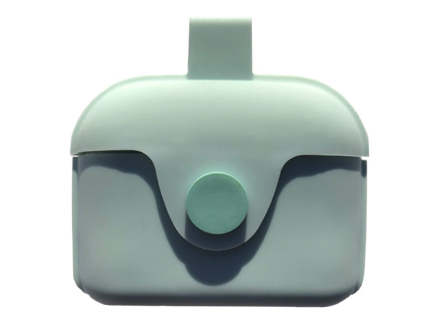 Чехол Synapse Silicone Bag case для Apple AirPods pro (светло-бирюзовый, силиконовый)