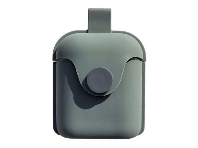Чехол Synapse Silicone Bag case для Apple AirPods (темно-зеленый, силиконовый)