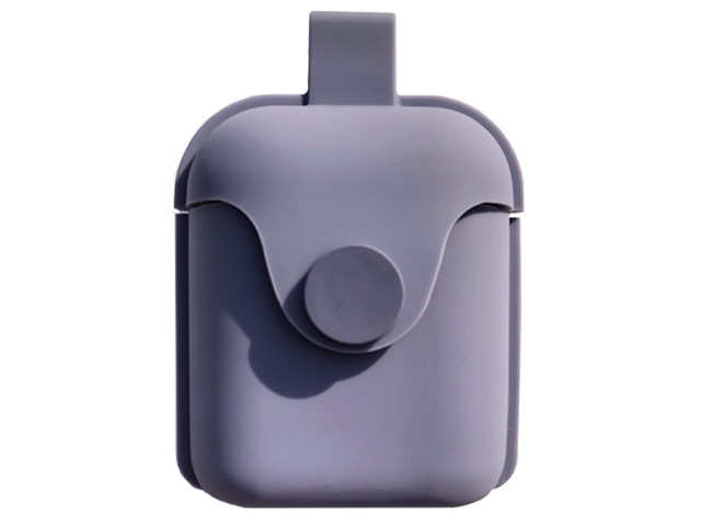 Чехол Synapse Silicone Bag case для Apple AirPods (сиреневый, силиконовый)