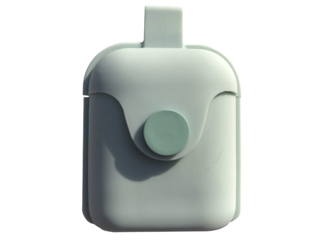 Чехол Synapse Silicone Bag case для Apple AirPods (светло-бирюзовый, силиконовый)