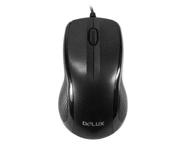 Мышь Delux Mouse DLM-388 (черная, пластиковая)