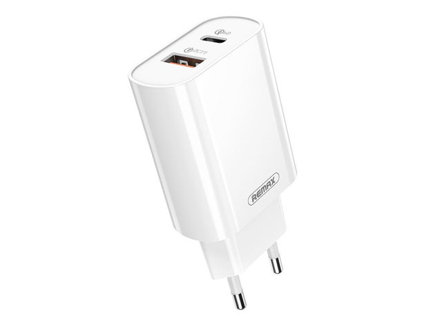 Зарядное устройство Remax Jane Series Chargeset RP-U37 универсальное (сетевое, 18W, PD, QC, USB-C-Lightning-кабель, белое)