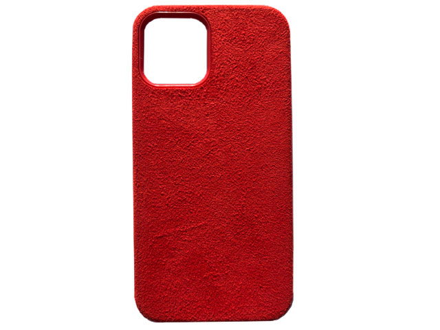 Чехол Yotrix Alcantara Case для Apple iPhone 12 mini (красный, алькантара)