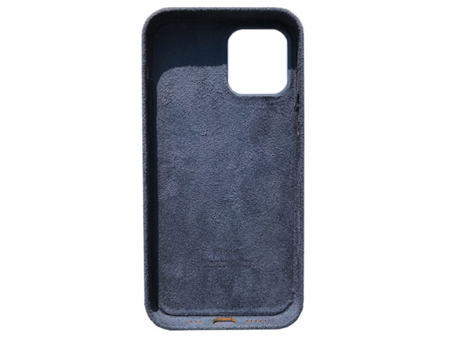 Чехол Yotrix Alcantara Case для Apple iPhone 12 mini (темно-синий, алькантара)