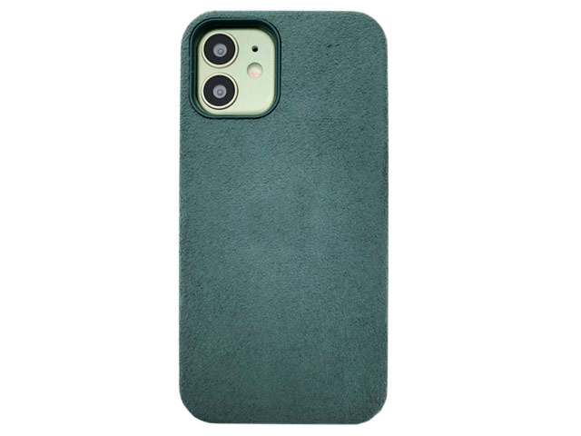 Чехол Yotrix Alcantara Case для Apple iPhone 12 mini (темно-зеленый, алькантара)
