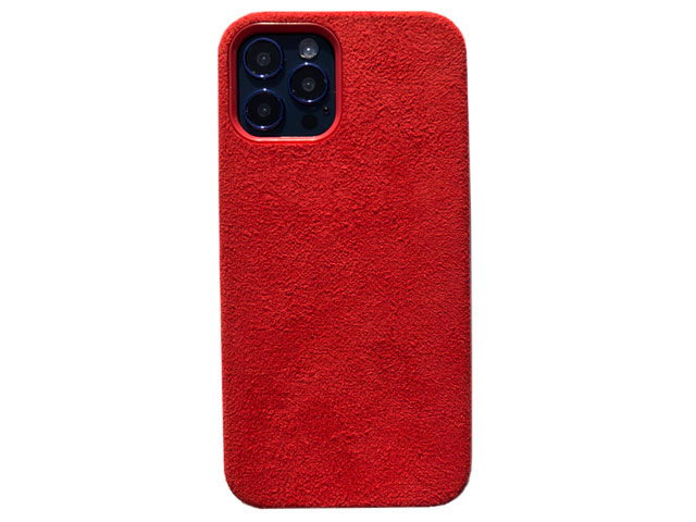 Чехол Yotrix Alcantara Case для Apple iPhone 12 pro max (красный, алькантара)