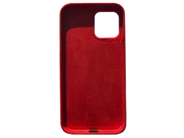 Чехол Yotrix Alcantara Case для Apple iPhone 12 pro max (красный, алькантара)