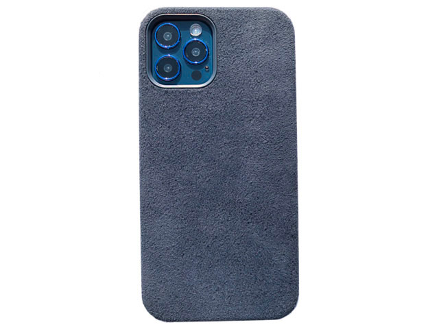 Чехол Yotrix Alcantara Case для Apple iPhone 12/12 pro (темно-синий, алькантара)