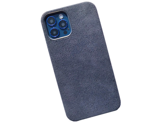 Чехол Yotrix Alcantara Case для Apple iPhone 12/12 pro (темно-синий, алькантара)