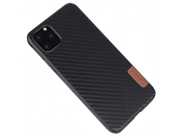 Чехол G-Case Dark Series для Apple iPhone 12 pro max (Carbon Fiber, кожаный)