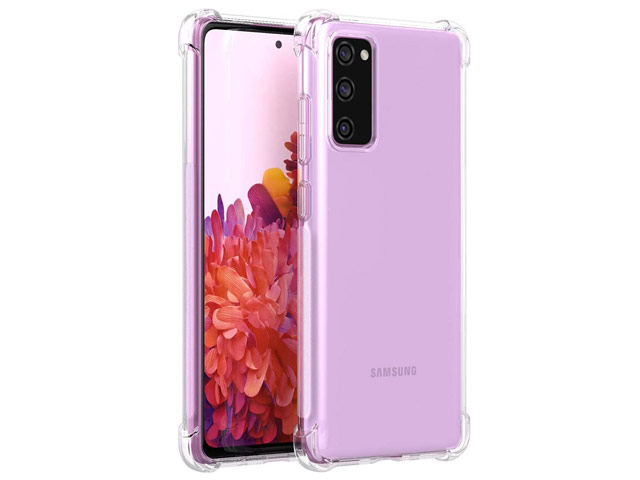 Чехол Yotrix Shockproof TPU для Samsung Galaxy S20 FE (прозрачный, гелевый)