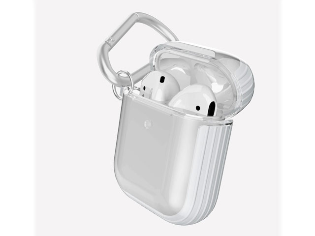 Чехол X-Doria Defense Clear для Apple AirPods (белый, гелевый/пластиковый)