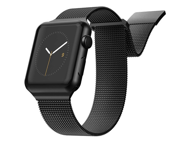 Ремешок для часов X-Doria Mesh Double Band для Apple Watch (42/44 мм, черный, стальной)